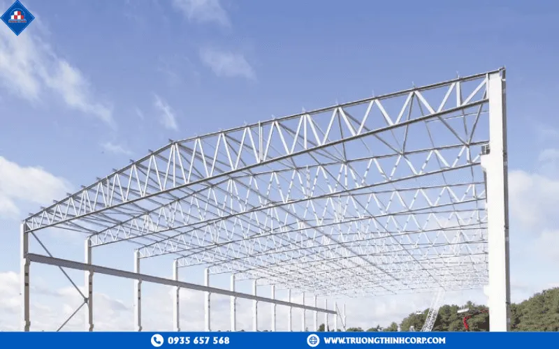 frame of steel truss