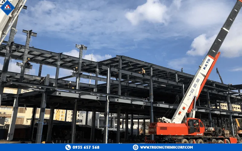 frame of steel truss