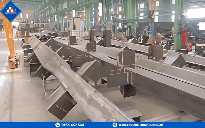 Steel column manufacturing process