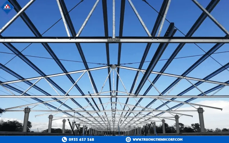 frame of steel truss
