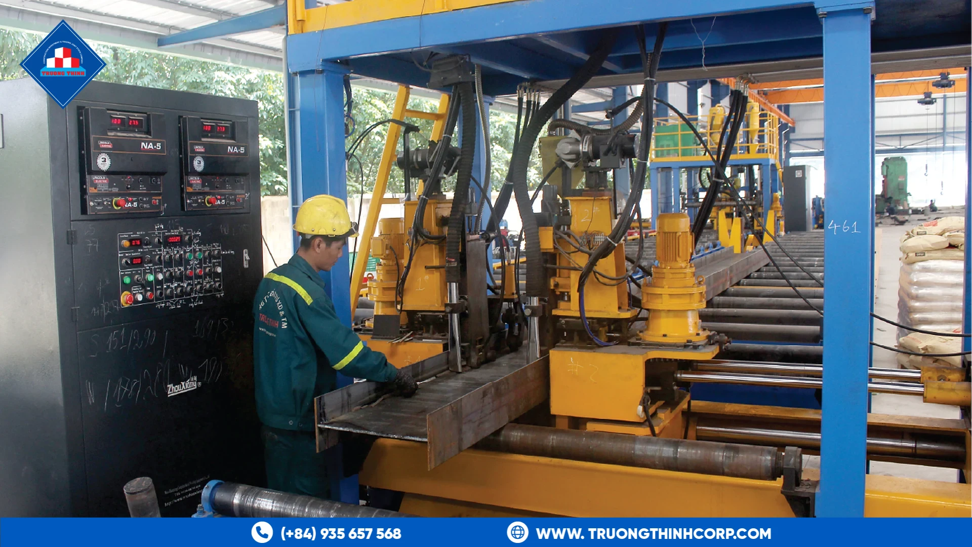 Automated gantry welding line for built-up H-beam sections at Truong Thinh Corp